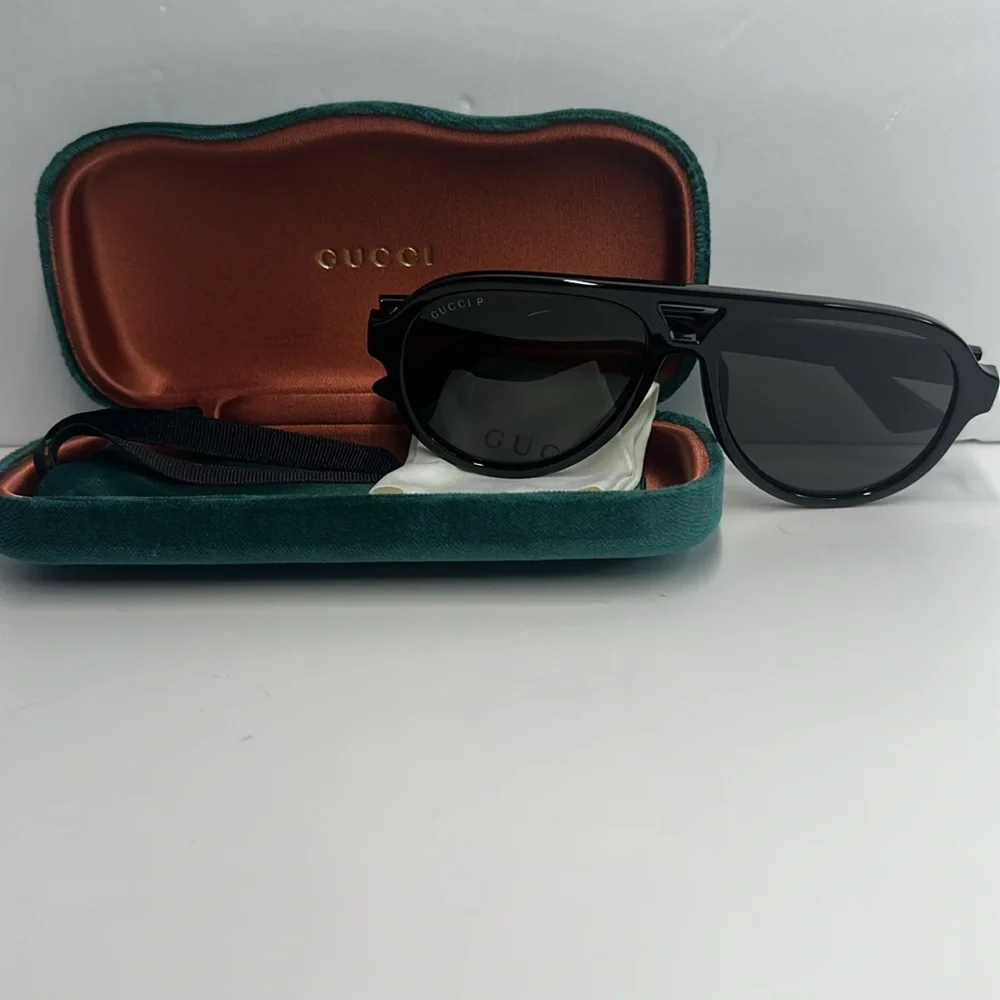 Gucci Dark Aviator Sunglasses GUCCI GG0767S | 0767S - 005 BLACK GREY